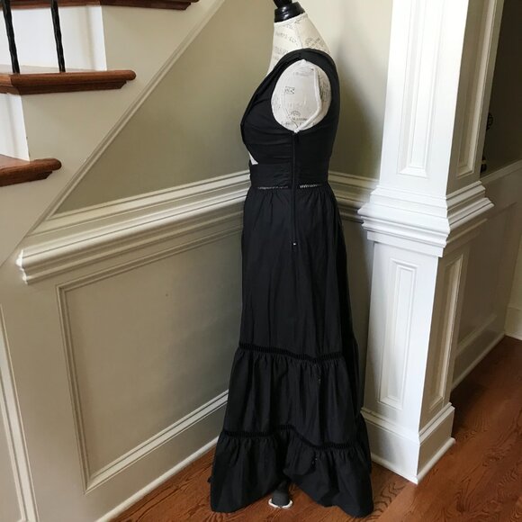 A.L.C. Black Cut-Out Maxi Dress - Picture 9 of 13